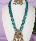 Semi precious beads with victorian pendant set