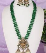 Semi precious beads with victorian pendant set