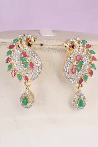 Semi precious beads with zerkon stone pendant set