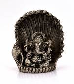 White Metal Antique Lord Ganesha On Naag Idol Diwali Special Gift 310