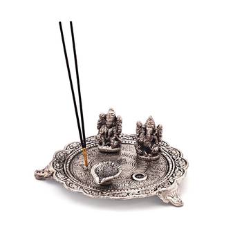 White Metal Lord Laxmi Ganesh With Dia Thali Deepawali Special Gift 320 2