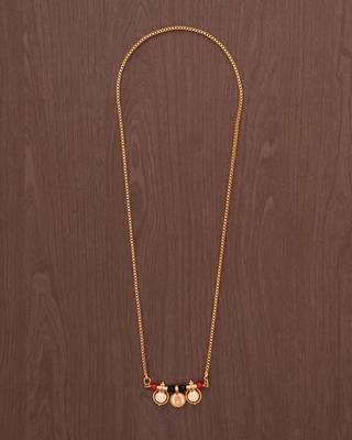 Golden box chain Mangalsutra LONG with triple vati one gram gold 2