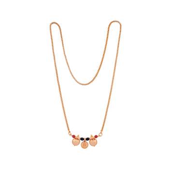 Golden box chain Mangalsutra LONG with triple vati one gram gold 3