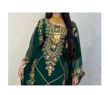 Emerald Green Reception Kaftan for Women 2