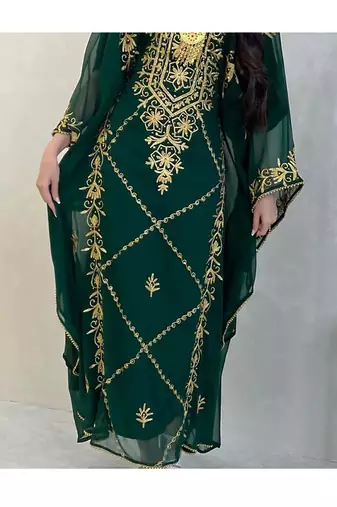 Emerald Green Reception Kaftan for Women