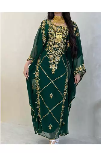 Emerald Green Reception Kaftan for Women
