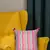 Mezposh natural & multi striped cotton acrylic jacquard cushion cover (16"x16")