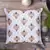 Mezposh white, gold & multi damask embroidered faux silk cushion cover (16"x16")