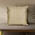 Mezposh beige & gold embroidered faux silk cushion cover (16"x16")