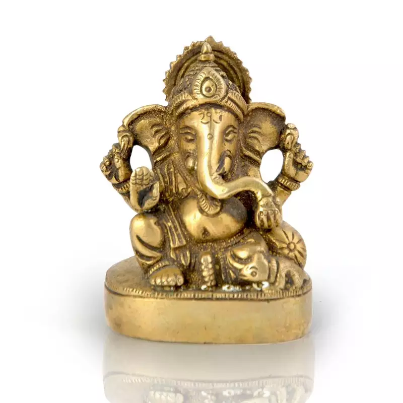 Real Brass Antique Lord Ganesha Beautiful Idol Diwali Special Gift 356