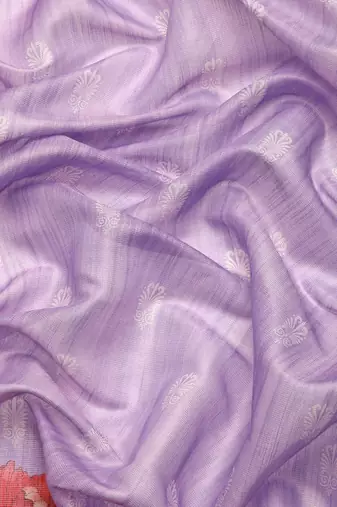 Women'S Cotton Silk Floral Print Saree