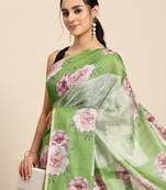 Floral Printed Cotton Silk Saree
