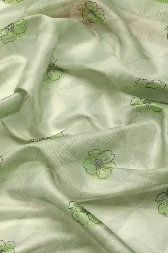 Floral Printed Cotton Silk Saree
