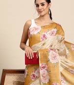 Floral Printed Cotton Silk Saree