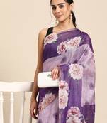 Floral Printed Cotton Silk Saree