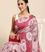 Floral Printed Cotton Silk Saree