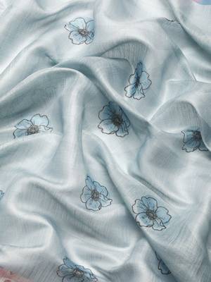Floral Printed Cotton Silk Saree 4
