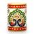 Gold Meenakari Mayur Design White Marble Pen Stand Deepawali Gift 386