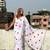 Exclusive georgette heart print saree with blouse piece
