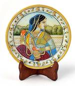 Rajasthani Princess Gold Meenakari Marble Painting Deepawali Special Gift 397