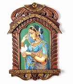 Rajasthani Princess With Pigeon Jharokha Painting Diwali Special Gift 412