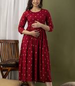 Women maternity feeding zip kurta