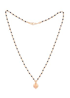 Black beads mangalsutra SHORT with single vati one gram gold 3