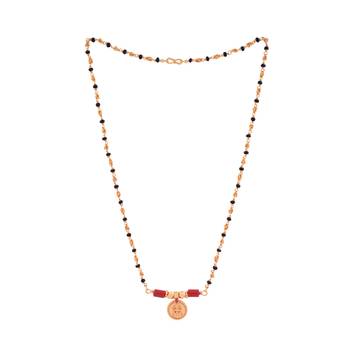Black beads brahmamudi SHORT mangalsutra with Laxmi vati one gram gold 3