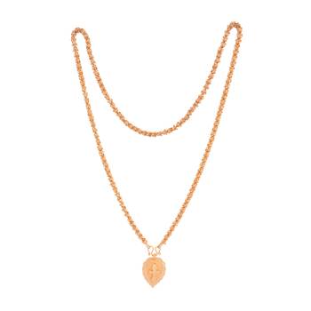 Golden mangalsutra Medium length with cross pendant one gram gold 3