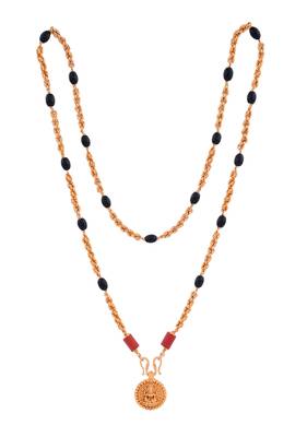 Golden and black beads Brahmamudi mangalsutra one gram gold 3