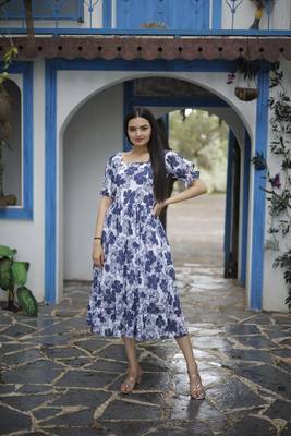 Blue colour georgette smart party kurti 2