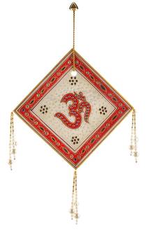 Rajasthani Square Designer Om Marble Wall Hanging Diwali Gift 442