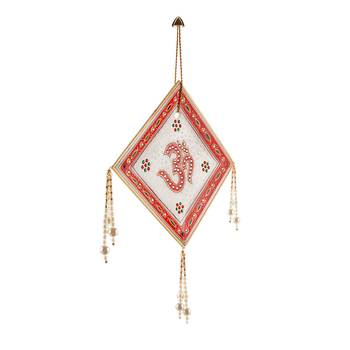 Rajasthani Square Designer Om Marble Wall Hanging Diwali Gift 442 2