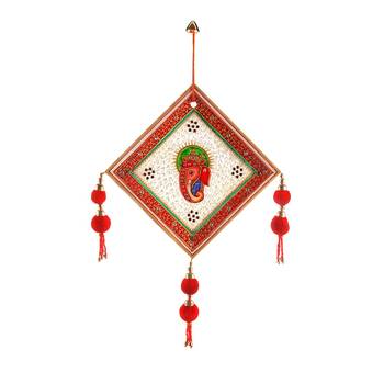 Ethnic Kundan Work Sangmarmar Ganesha Wall Hanging Deepawali Special Gift 443 1