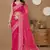 Pink ly Resham Embroidered Soft Net Partywear Girlish Saree