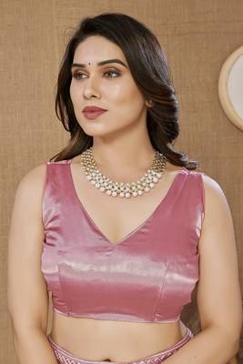 Pink ly Resham Embroidered Soft Net Partywear Girlish Saree 4