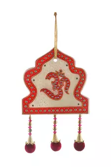 Antique Mehraab Design Cut Marble Om Wall Hanging Deepawali Gift 445
