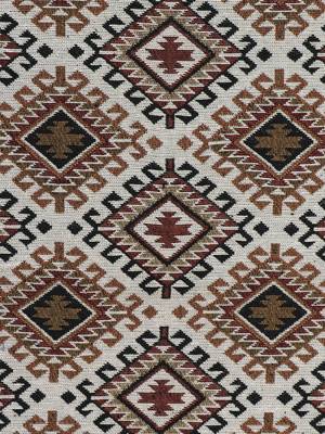 Mezposh tribal beige, brown & multi ikat cotton jacquard table runner (6 seater) 5