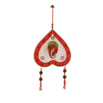 Pan Shape Decorative Marble Ganesha Wall Hanging Deepawali Special Gift 447 1