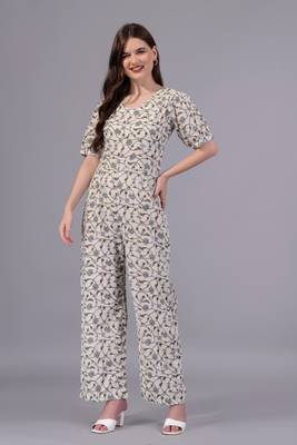 white cotton jump suit set 1