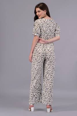 white cotton jump suit set 2
