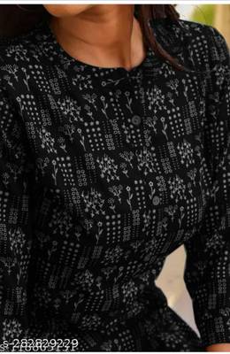 black rayon short kurti 4