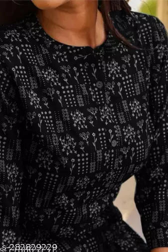 black rayon short kurti