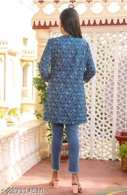 blue rayon short kurti 3