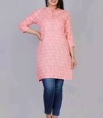 Aarti fashion peach rayon short kurti