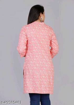 peach rayon short kurti 2