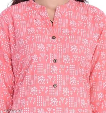 peach rayon short kurti 4