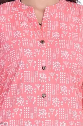 peach rayon short kurti
