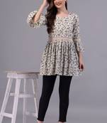 Aarti fashion white cotton top