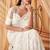 DESIGNER WEDDING PARTY WEAR GEORGETTE SEQUNCE WHITE SAREE WITH BLOUSE